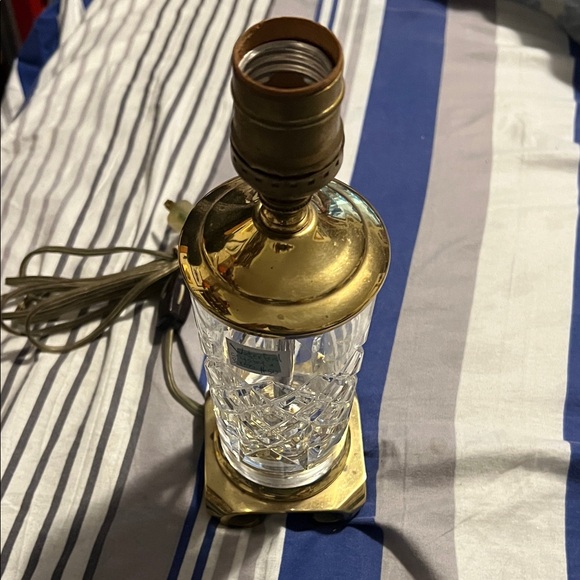 Vintage brass and Waterford crystal Table Lamp